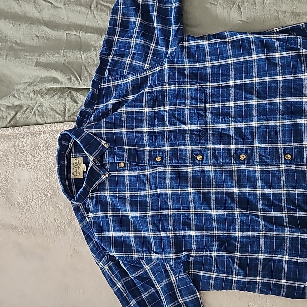 Cabela's Blue Flannel, Size L